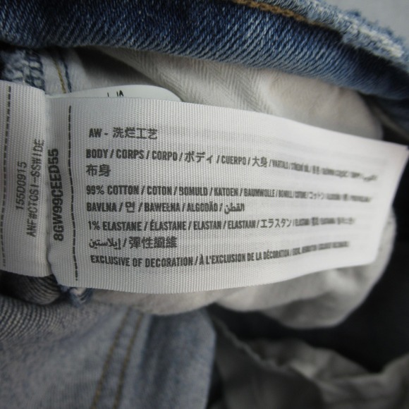 Abercrombie & Fitch The 90s Straight Ultra High Rise Jeans Blue Size 26/2L - Picture 10 of 12